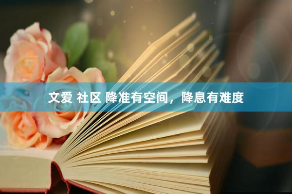 文爱 社区 降准有空间,降息有难度