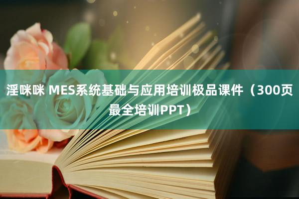 淫咪咪 MES系统基础与应用培训极品课件（300页最全培训PPT）