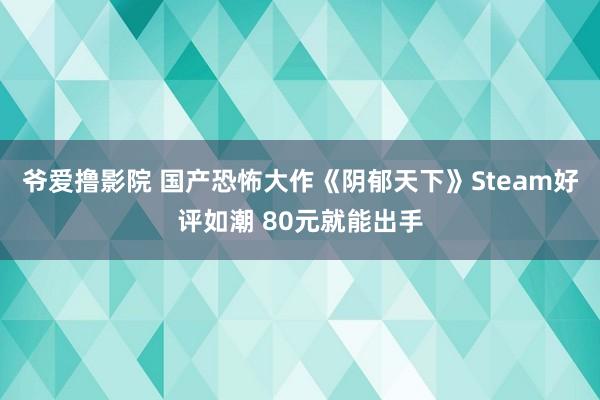 爷爱撸影院 国产恐怖大作《阴郁天下》Steam好评如潮 80元就能出手
