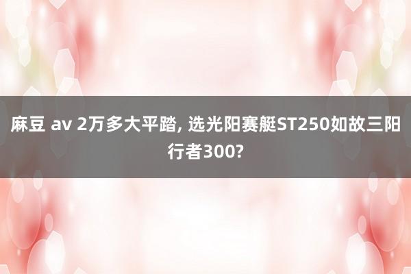 麻豆 av 2万多大平踏， 选光阳赛艇ST250如故三阳行者300?