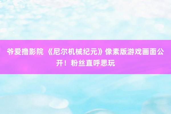 爷爱撸影院 《尼尔机械纪元》像素版游戏画面公开！粉丝直呼思玩