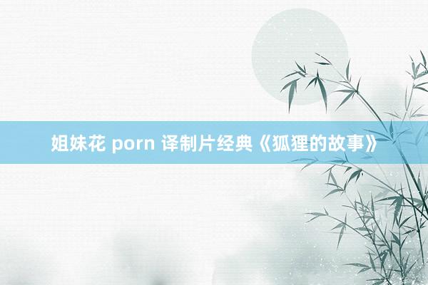 姐妹花 porn 译制片经典《狐狸的故事》