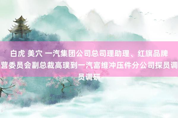 白虎 美穴 一汽集团公司总司理助理、红旗品牌运营委员会副总裁高璞到一汽富维冲压件分公司探员调研