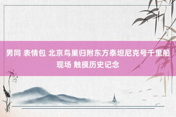 男同 表情包 北京鸟巢归附东方泰坦尼克号千里船现场 触摸历史记念