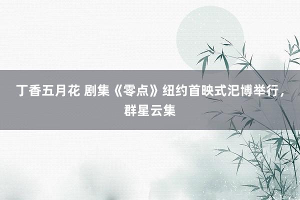 丁香五月花 剧集《零点》纽约首映式汜博举行，群星云集