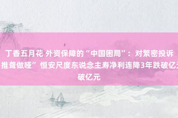 丁香五月花 外资保障的“中国困局”：对繁密投诉“推聋做哑” 恒安尺度东说念主寿净利连降3年跌破亿元