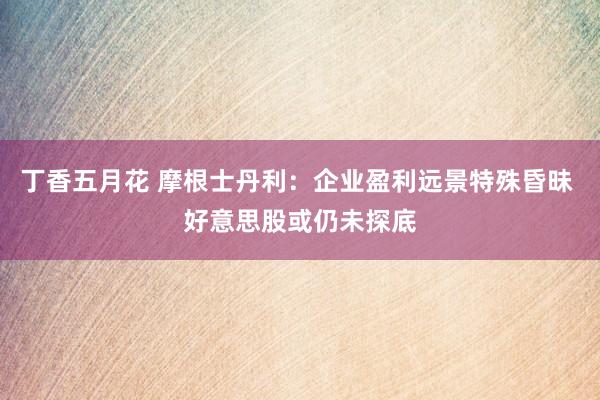 丁香五月花 摩根士丹利：企业盈利远景特殊昏昧 好意思股或仍未探底