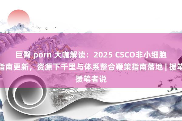 巨臀 porn 大咖解读：2025 CSCO非小细胞肺癌指南更新，资源下千里与体系整合鞭策指南落地 | 援笔者说