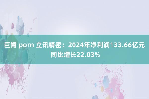 巨臀 porn 立讯精密：2024年净利润133.66亿元 同比增长22.03%