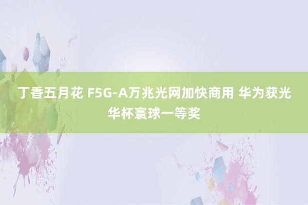 丁香五月花 F5G-A万兆光网加快商用 华为获光华杯寰球一等奖