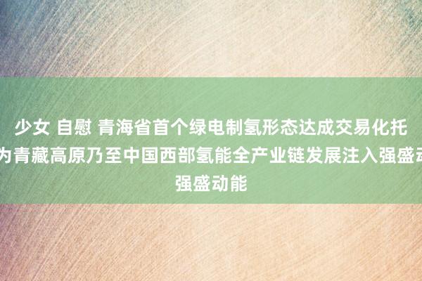 少女 自慰 青海省首个绿电制氢形态达成交易化托福 为青藏高原乃至中国西部氢能全产业链发展注入强盛动能